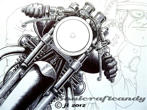 Cafe Racer Art Vintage Motorcycles Custom Motorcycles Cars And