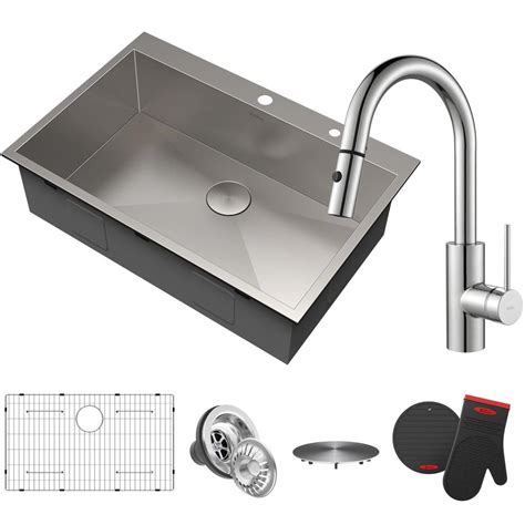 These handcrafted sinks bring beautifully affordable options to the heart of your home. Kitchen Sink 33×22 Single Bowl | Dandk Organizer