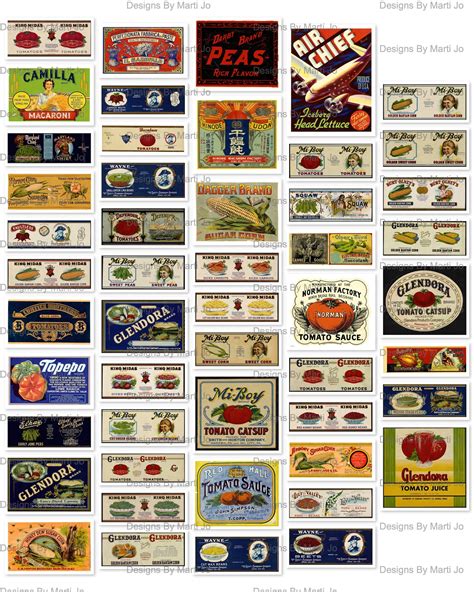 Printable Vintage Vegetable Labels Super Bundle 100 Digital Etsy Canada