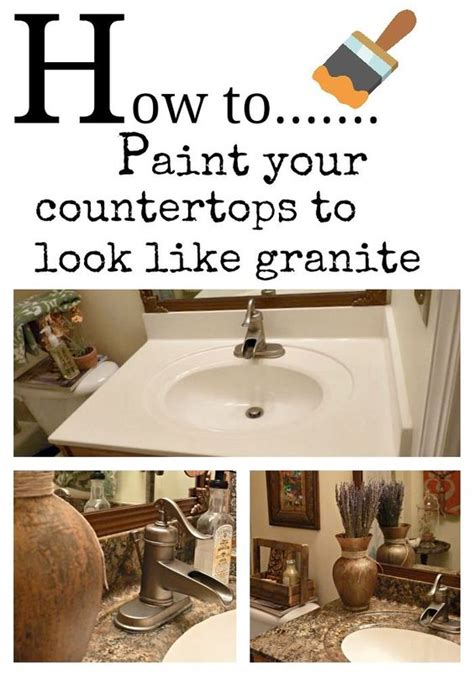 Simply ruff / sand the top after its cleaned. Diy painted countertops using Giani Granite paint kit ...