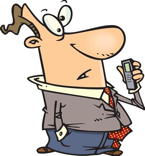 Man Talking On Cell Phone Cartoon Images And Pictures Becuo