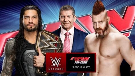 Wwe Monday Night Raw Preview For 01042016 Roman Reigns Vs Sheamus W
