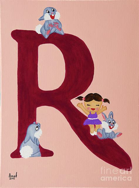 Letterinitial R Painting By Amal Krishan Fine Art America