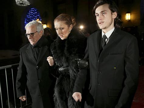 Celine Dion Clings To Son Rene Charles As She Leaves Visitation For