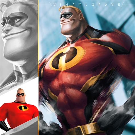 The Incredibles 1 4 Mr Incredible By Vinrylgrave On Deviantart