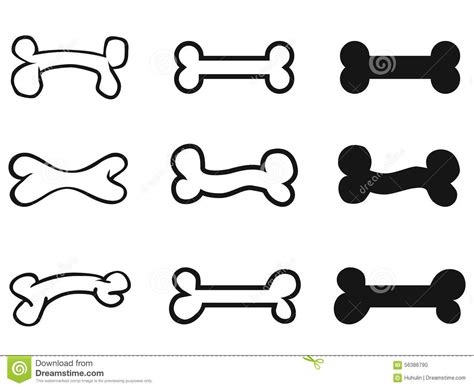 Dog Bone Icons Stock Vector Illustration Of Cookie Healthy 56386790