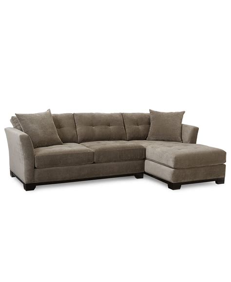 Furniture Elliot Fabric Microfiber 2 Pc Chaise Sectional Sofa Created