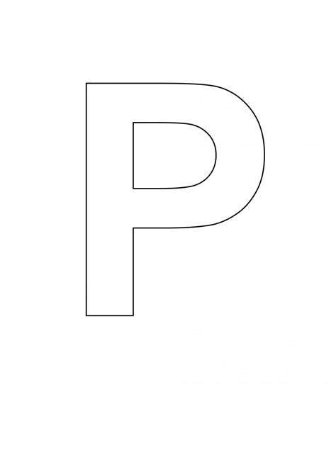 Letter Stencil Bold Uppercase P Letter