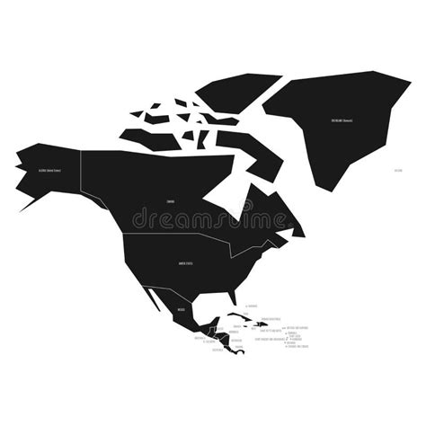 Mapa Esquemático Simplificado De America Do Norte Vector O Mapa