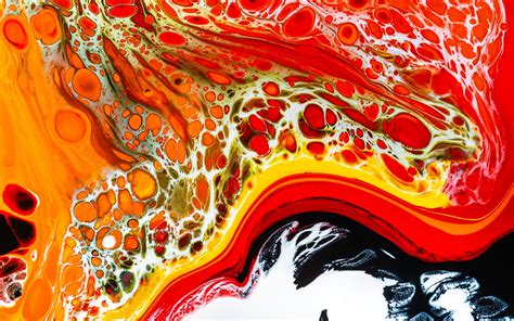Download Wallpaper 3840x2400 Stains Paint Mixing Colorful Liquid
