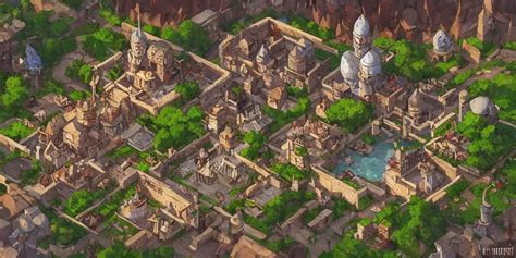 Krea Rpg Isometric Top View Of A Lovely Anime Medieval Fantasy