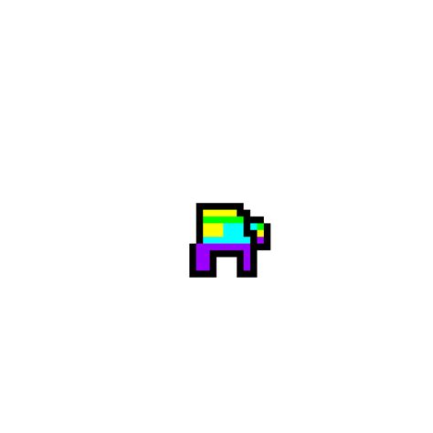 Rainbow Mini Crewmate Pixel Art