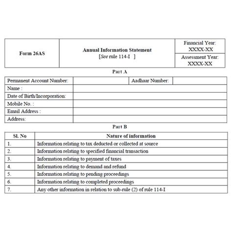 Form 26as Format Financial Statement Alayneabrahams