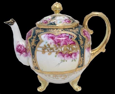 Hand Painted Nippon Porcelain Tea Pot Tea Pots Porcelain Teapot Tea
