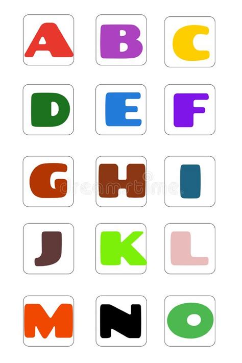 Colorful English Alphabets Blocks For Children Kids Letter Toys Stock
