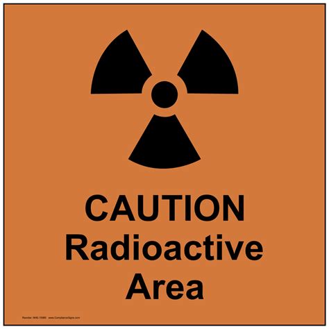 Va Code Caution Radioactive Area Sign Nhe 15985 Process Hazards