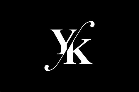 yk monogram logo design by vectorseller