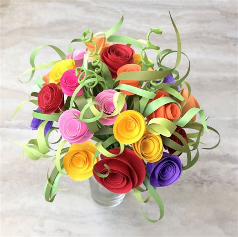 Diy Paper Flower Rosette Bouquet Cardstock Warehouse