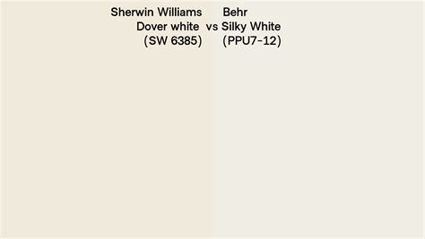 Sherwin Williams Dover White Sw 6385 Vs Behr Silky White Ppu7 12