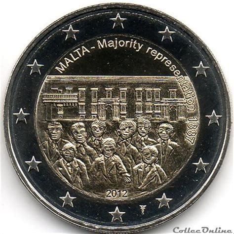 2012 Représentation Majoritaire 1887 Moedas Euro Malta
