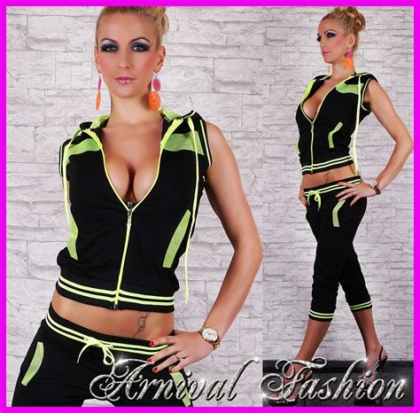 New Sexy 2 Piece Track Suit Sets For Women Active Wear Jogging Gym Workout Yoga Ebay