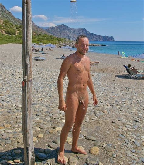 Nude Guys Beach Shower