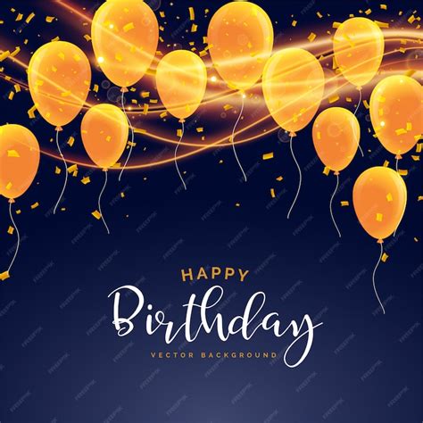 Premium Vector Happy Birthday Celebration Card Design