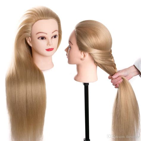 2021 Head Dolls For Hairdressers 70 Cm Hair Synthetic Mannequin Head