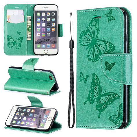 Iphone 6s Wallet Case Iphone 6 Case Dteck Embossed Butterfly Flip Pu