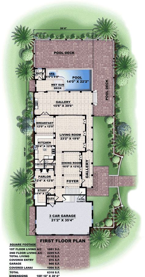 Grand Florida Plantation House Plan 66117we Architectural Designs
