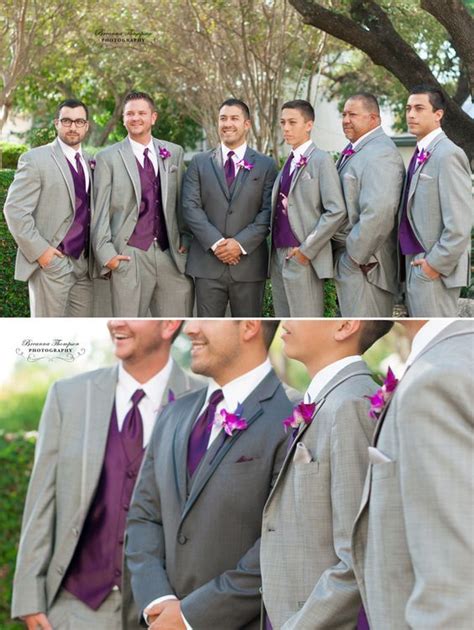 25 Timeless Grey Fall Wedding Ideas Weddingomania Purple Groomsmen