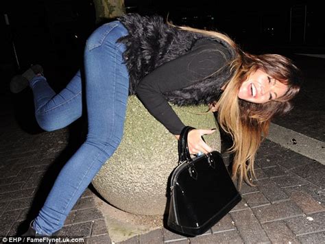 Holly Henderson Looks Worse For Wear As She Falls To The Ground During