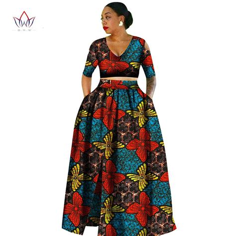 Women African Tradition 2 Piece Plus Size Africa Clothing Fashion Designs Dashiki African Wax