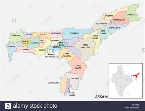 Assam Map From Alamy 8