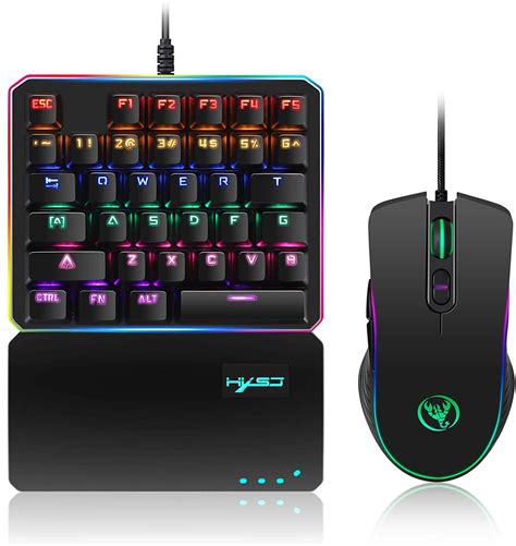 Buy One Handed Gaming Keyboard And Mouse Combo Rgb Mechanical Game
