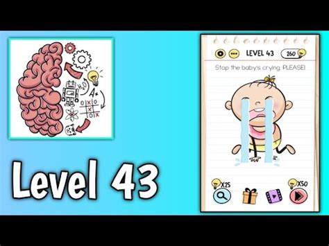 Brain test 2 level 2 prison escape solution. Brain test Level 43 stop the baby's Crying Walkthrough - YouTube