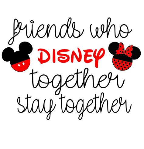 Disney Friends Who Disney Together Stay Together Mickey Etsy