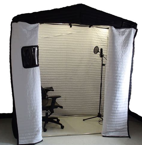 Hardly anyone has fat enough pockets to afford a fully enclosed isolation booth with full coverage of acoustic foam to record vocals. Acoustic Vocal Booth 6 x 3 - Mobile Vocal Booths from VocalBoothToGo