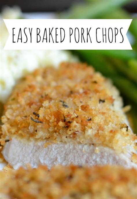 This is one of the best pork chops recipes made on a skillet with garlic butter sauce, thyme, salt and pepper. Easy Baked Pork Chops with Panko | Recipe | Easy baked ...