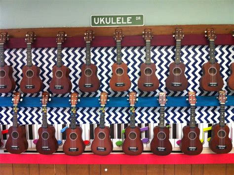Ukulele In The Classroom Ukulele Wall Im Very Proud Of This One Wall Build Music