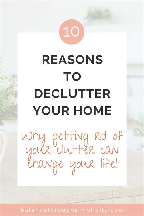 10 Reasons To Declutter Your Home Balance Through Simplicity