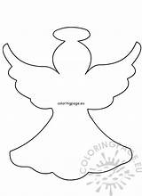 Angel Christmas Pattern Felt Ornaments Coloring sketch template
