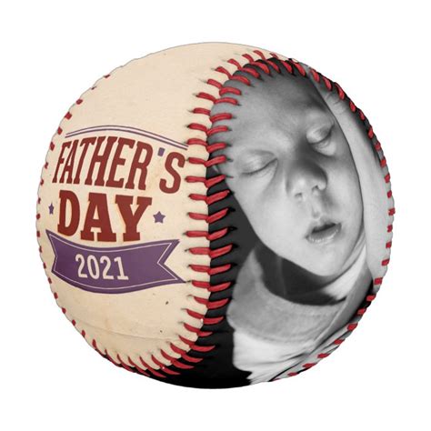 Fathers Day Personalized Photo Custom Baseball