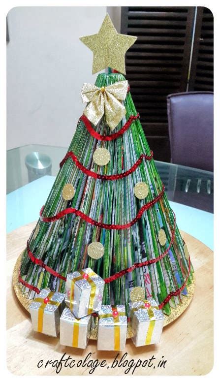 Anujas Craftcollage Recycled Magazine Christmas Tree
