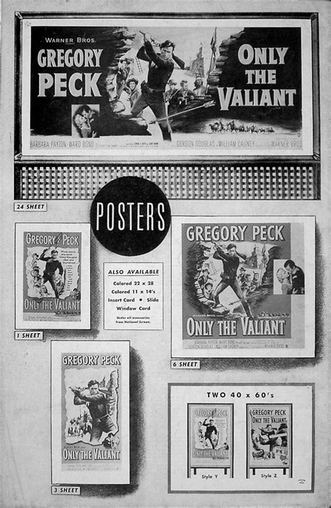 Only The Valiant Rare Film Posters