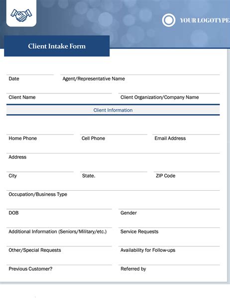 Publish an online form for people to fill out before you reach out for an initial consultation. Small business client intake form