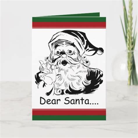 Funny Dear Santaletter From Adult Woman Holiday Card