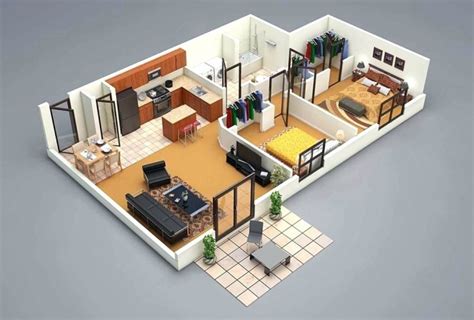 30 Inspirasi Denah Dan Desain Rumah Kamar 2 Minimalis Desain Id