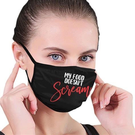 My Food Doesn T Scream Dust Mask Unisex Face Mouth Mask Sport Outdoor Mouth Cover Balaclava