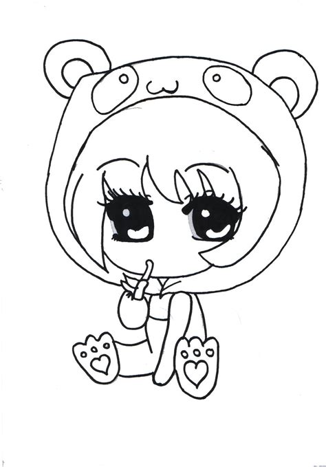 Cute Panda Chibi Girl Outlined By X Xanimenerdx X On Deviantart